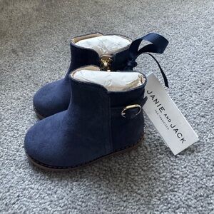 Janie and Jack Navy Suede Kids Boots